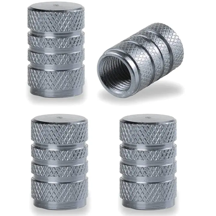 Tapa De Válvula De Neumático Duradera De Aleación De Aluminio Conjunto De Cubiertas Universales Para Coches Camiones Motocicletas Y Bicicletas - 1