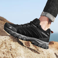 Zapatos De Senderismo De Cuero HIKEUP De Alta Calidad Duraderos Para Hombres Deportes Al Aire Libre Trekk Ing Subida Caza Zapatillas Respirables Talla True - details 10