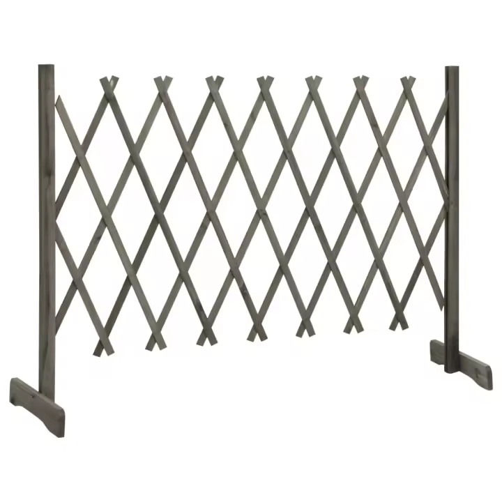 vidaXL Valla de jardín enrejado madera maciza de abeto 150x80 cm Color Naranja,  Gris,  y mas Perfecta para plantas y animales, múltiples usos malla para ventilación, seguridad, ventana, jardín - 1