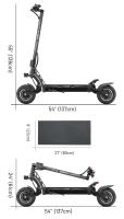 YUME HAWK Pro Scooter Eléctrico, Neumáticos de Carretera Sin Cámara 10x4.5", Motor de 3000W*2, Batería de 60V 30Ah, Velocidad Máxima de 50km/h, Alcance Máximo de 100km, Sistema de Cambio de 3 Marchas, Frenos de Disco, Suspensión Hidráulica Ajustable, Cont - details 11