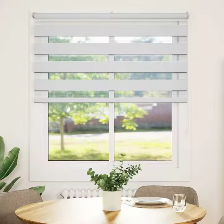 Estor cebra blanco 125x150 cm tejido ancho 120,9 cm poliéster - 1