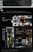 Kit Profesional De Pelacabelos Eléctrico Kemei KM-2242 KM-2351 KM-3209 Recargable Con Base De Carga Y Ajuste De Longitud Universal Para Hombres - details 12