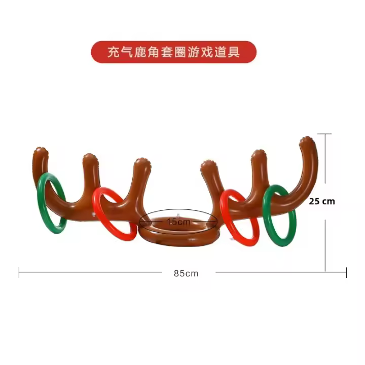 Nueva Decoración Inflable De Cabeza De Ciervo Para Navidad Juguete Modelo Inflable Para Interior Y Exterior Adorno De Jardín Para Fiesta De Año Nuevo - 1