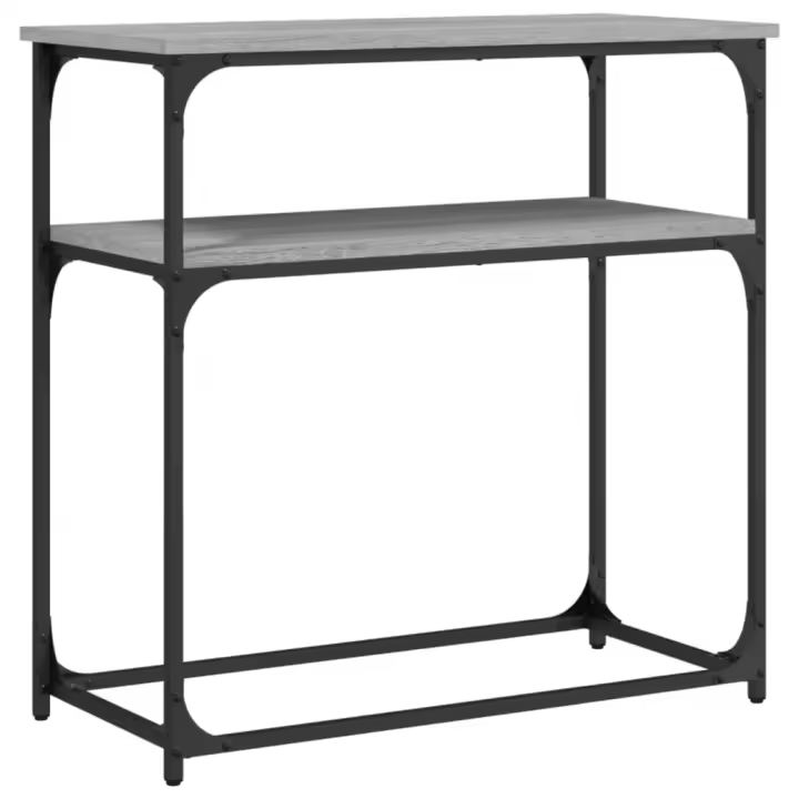 Vidaxl Mesa Consola Madera Ingeniería 75x35,5x75 Cm Negro - 1