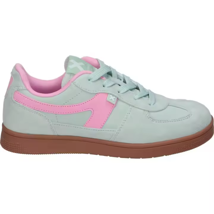 XTI KIDS | Zapatillas Bajas XTI KIDS para Niña – Deportivas en Color Verde Aguamarina con Detalles en Rosa – Sneakers con Cordones – Estilo Casual – Cómodas – Polipiel – Versátiles – Modelo 151149 - 1