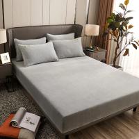 Sábana Ajustable De Velours Suave Y Elástica Protección De Matrícula De Cama Para Invierno Mantener Caliente Sábana De Cama De Poliéster 300TC - details 5