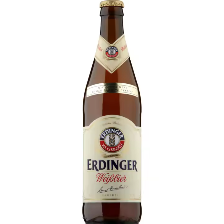 6 uds x Erdinger Rubia Hefe Hell 50Cl cerveza Alemana rubia de trigo - 1