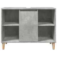 vidaXL Set muebles de baño 2 piezas madera contrachapada gris hormigón - details 5