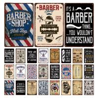 1pc Barbershop Metal Tin Sign Decoración De Pared Interior Herramientas De Barbero Arte Y Manualidades Ferroso Vintage Tamaño 8x12 Pulgadas - details 0
