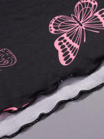 Pijama De Verano Para Mujer Con Estampado De Mariposa Y Tirantes Colgantes Talla Grande Vestido De Dormir Elegante De Poliéster Y Spandex - details 6