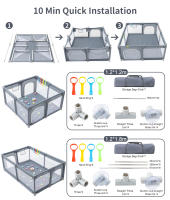 EU Children Store - Parque infantil muebles infantiles recién llegados parque infantil de piscina seca a gran escala parque infantil de 0 a 6 años vallas de Seguridad para niños - details 12