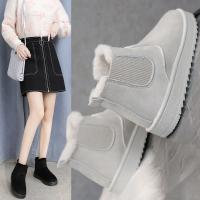 Botas De Nieve Para Mujer Invierno 2024 Lástima No Escurridiza Impermeable Plush Cálido Zapatos Planos Casuales Botas De Tobillo Slip on PU - details 4