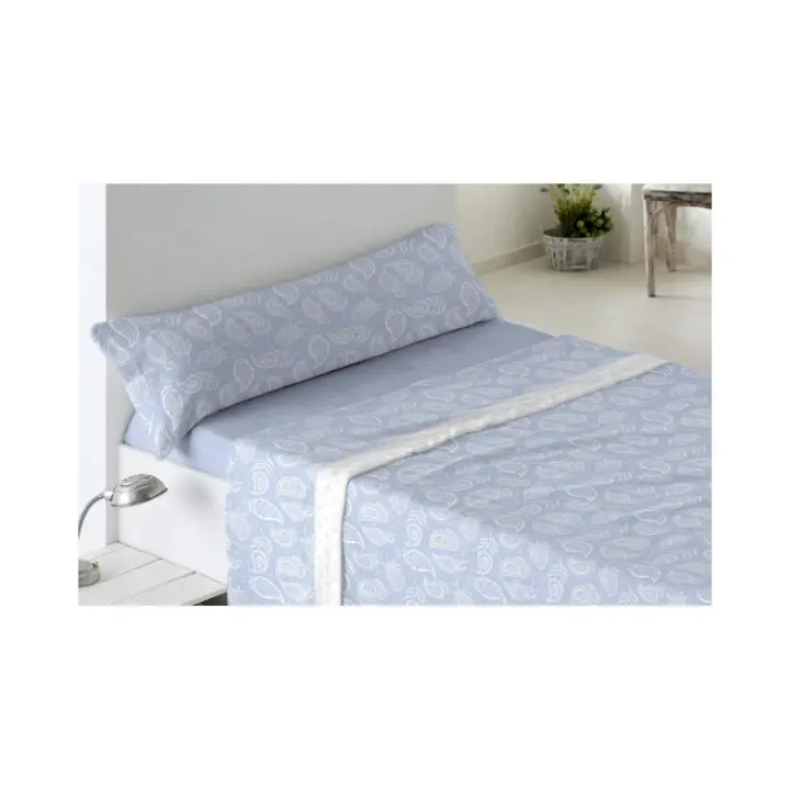Juego sabanas Coralina Burrito Blanco Diseño 975 color Azul - 1