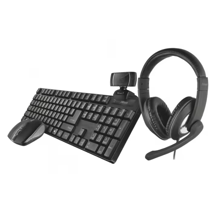 Trust - Qoby teclado Ratón incluido Oficina RF inalámbrico QWERTY Español Negro 24042 - 1