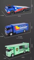Camión De Contenedores a Escala 1:64 Modelo Miniatura De Juguetes Metálicos Con Remolque De Retroceso Para Regalos Para Niños - details 12