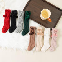 Calcetines Altos De Encaje Para Bebés Y Niñas Con Bola De Cereza Para Otoño Invierno Calcetines De Princesa Para Niños De 0 a 5 Años Calentadores De Piernas Hechos De Algodón Y Poliéster - details 5