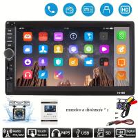 Car Player, - equipo estéreo de 7 pulgadas, sistema multimedia con cámara trasera, mando a distancia por infrarrojos, totalmente compatible con una amplia gama de automóviles. - details 1