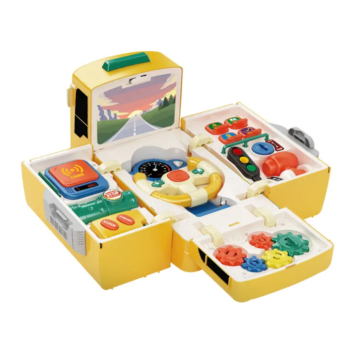 Juguete De Autobús Con Sonido Y Luz Juego De Ocupación Montessori Educativo Musical Para Niños Y Niñas Edad 4-6 Años Material ABS - 1