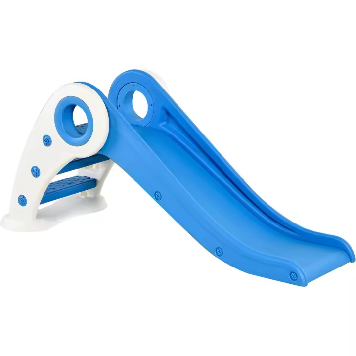 Tobogán Infantil de 18-36 Meses Tobogán para Niños Plegable con Escaleras Rampa Larga para Jardín Parque Interiores 120x50x56 cm Azul - 1