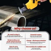 Sábanas Eléctricas Reciprocantes Sin Cable Para Batería Dewalt 18V 20V Herramienta De Corte Para Madera Y Metal Sin Batería Incluida - details 6