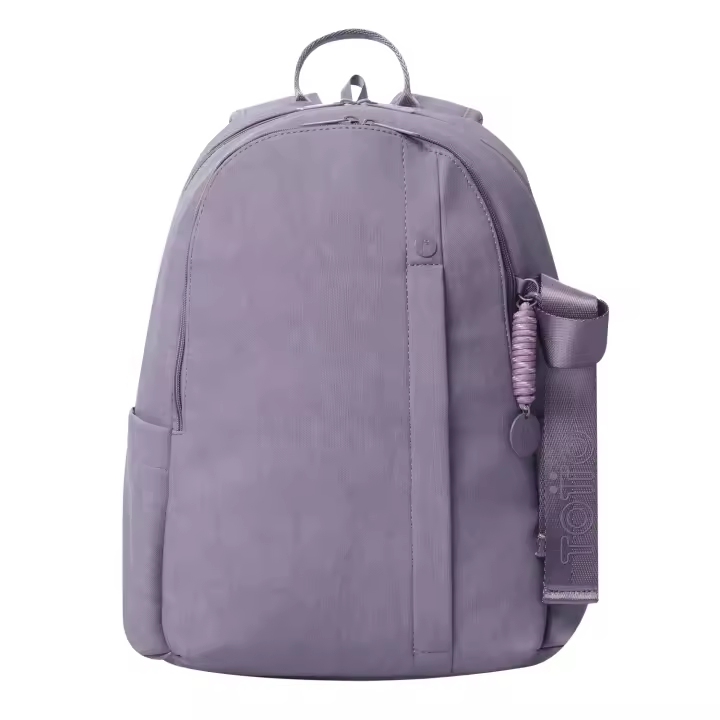 Mochila para Ordenador Portátil de 14 Pulgadas, Modelo Bow M, Capacidad 19 L, Mochila Mediana, Bolsillos Botella, Bolsillo Secreto, Pasador para Sistema de Ruedas, Color Montana Grape - Totto España - 1