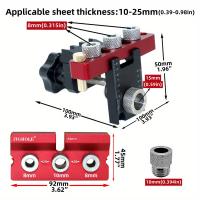 Juego De Guía De Agujeros Para Carpintería 3 En 1 Universal Juego De Cam Jig De Aguja Ajustable Para Locador De Agujeros De Bolsillo Herramienta Manual - details 4