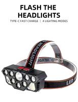 Faros LED Para Pesca Y Actividades Al Aire Libre Luz Potente De Larga Distancia Para Correr Por Noche Y Minas Luz Montada En La Cabecera - details 0