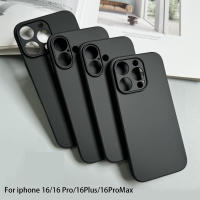 Funda De Teléfono De Silicona Negra Mate Para iPhone 16 pro Max Y 16 plus Protección De Lente Cubiertas Completas Antiglosas Y Anti- Huellas - details 0