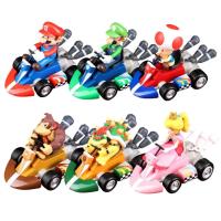 Coche De Acción Mario Luigi Yoshi Princesa Peach Donkey Kong Toad Bowser Koopa Kart Figura De PVC Juguete Divertido Para Coleccionistas - details 10