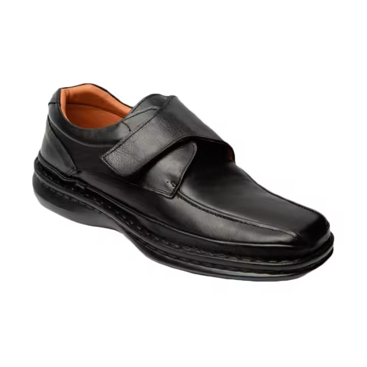 Cactus. Zapato Crispino Con Velcro Piel Negro-Marron Tallas 38 al 49  Referencia: 4007 Piel Negro-Marron CACTUS Zapato todo piel y fabricación tipo crispino cosido a mano muy cómodo con velcro. Forro en piel y plantilla extraíble en piel   * - 1