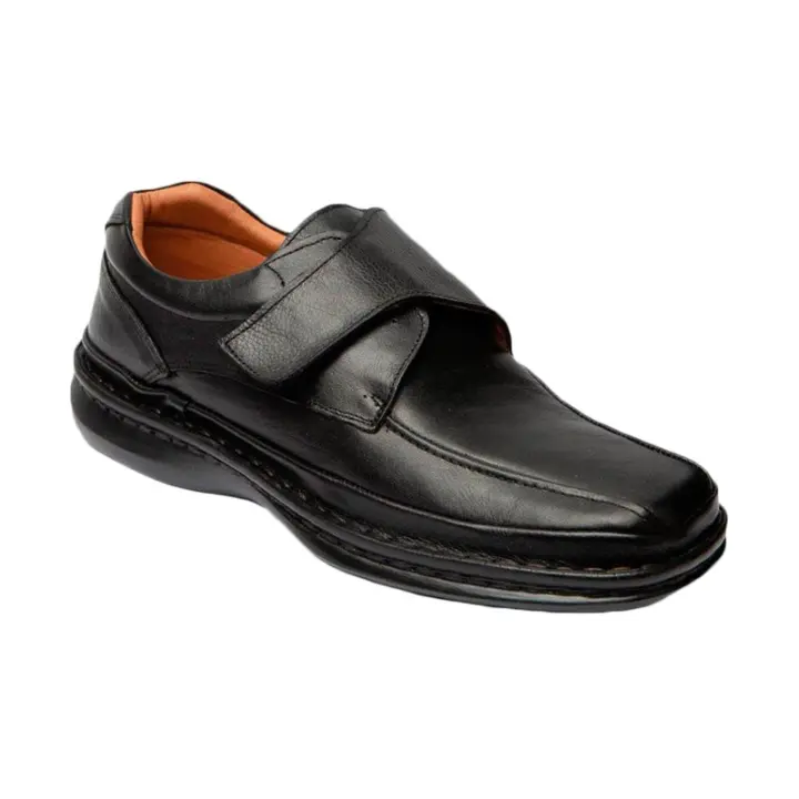 Cactus. Zapato Crispino Con Velcro Piel Negro-Marron Tallas 38 al 49  Referencia: 4007 Piel Negro-Marron CACTUS Zapato todo piel y fabricación tipo crispino cosido a mano muy cómodo con velcro. Forro en piel y plantilla extraíble en piel   * - 1