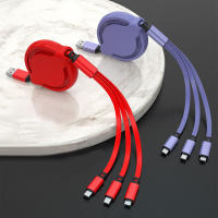 Cable De Datos Para Móvil NNBILI 2024 Nuevo Retráctil Carga Rápida Para Android Tipo-C Apple Xiaomi Samsung Tejido Tres En Uno - details 1