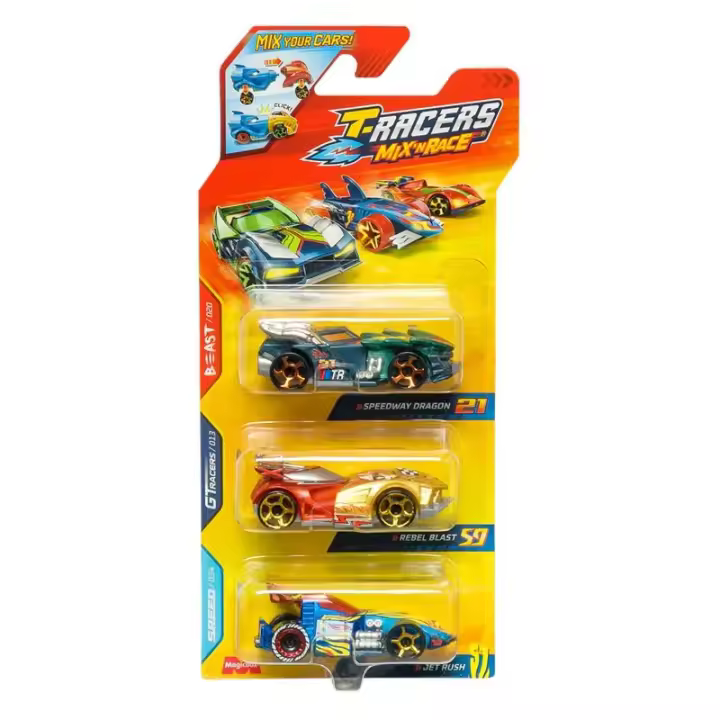 T-Racers Mix ‘N Race Pack 3 Vehículos Nº 21-59-57 PTR9V308IN00-21-59 - 1
