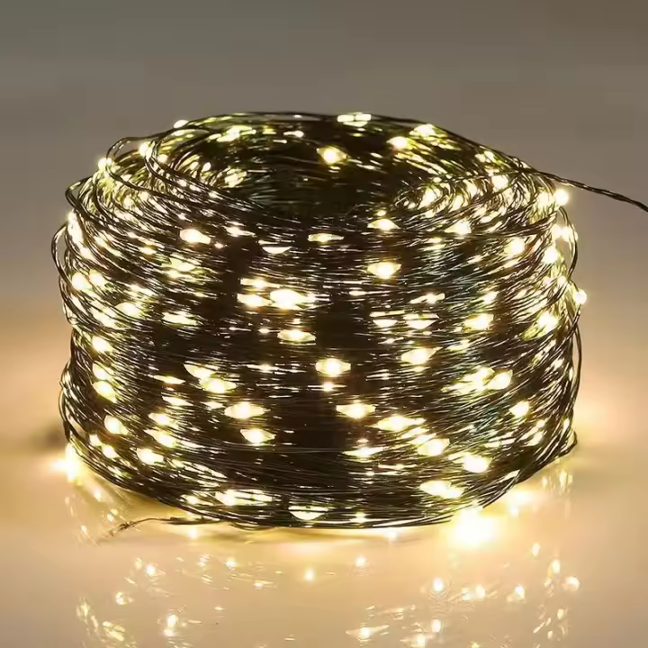 Luces De Cadena LED 100M Para Navidad Y Año Nuevo Decoración De Árbol Y Casa Fiesta Y Boda Verde Fila De Luces De Navidad Para Exterior - 1