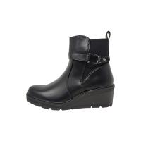 Eva Zorteon - Botines de polipiel con cuñita con cremallera. Marca SUPER MODE. - details 3