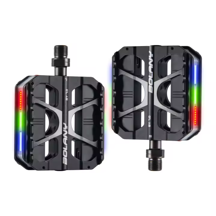 Pedal De Bicicleta BOLANY 7.0 De Aluminio Con Luz LED Ajustable Antideslizante Para MTB Con 2 Rodamientos Pedal Hueco Ultraligero Para Mountain Bikes - 1