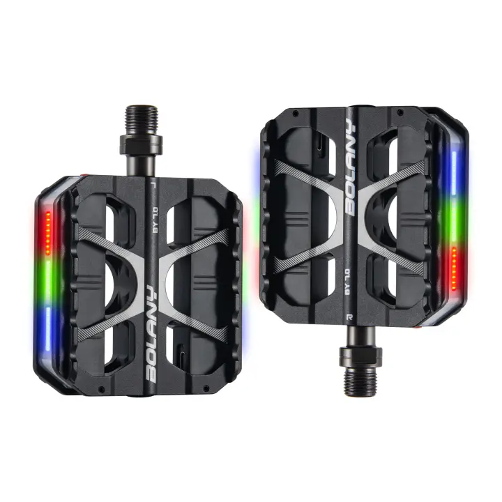 Pedal De Bicicleta BOLANY 7.0 De Aluminio Con Luz LED Ajustable Antideslizante Para MTB Con 2 Rodamientos Pedal Hueco Ultraligero Para Mountain Bikes - 1
