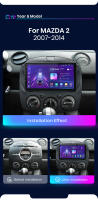 Junsun Radio Coche para MAZDA 2 Mazda2 2007 2008 2009 2010 2011 2012 2013 2014 Inalámbrico CarPlay Android Auto AI Voice 2 din Pantalla Coche Android Auto Multimedia Navegación GPS Auto radio - details 3