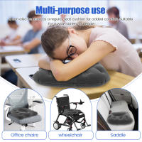 Cojín Inflable Para Hemorroides Donut Ergonómico De PVC Para Coccyx Viajes Cojín De Asiento Portátil Anti-Decubitus De Espuma De Memoria Y Tela De Plush - details 6