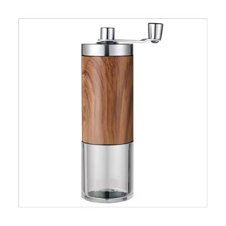 Molinillo de Café Portátil Molino de Grano de Madera Manivela de Acero Inoxidable - 1