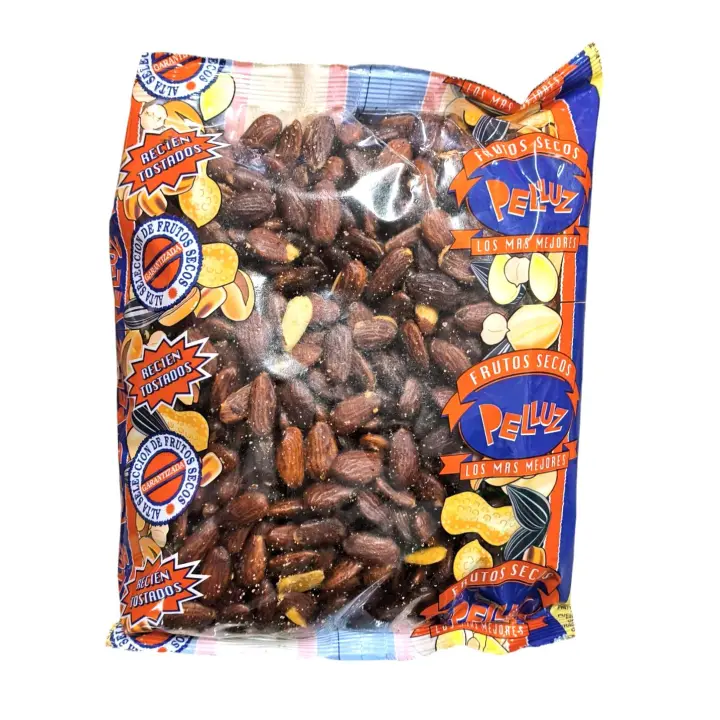 Almendra Frita con Piel 1 Kg - Origen España - Pelluz - Deliciosa opción de origen español para disfrutar - Almendra crujiente y sabrosa - Marca Pelluz - Envase de 1 Kg - 1