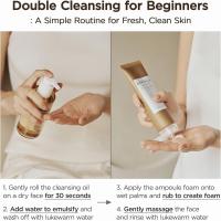 Pack SKIN1004 Madagascar Centella Double Cleansing Duo | Light Cleansing Oil 200 ml + Ampoule Foam 125 ml | Doble limpieza calmante que elimina maquillaje y limpia poros en profundidad - details 2