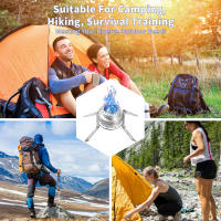 Mini Estufa De Camping Con Quemador De Alcohol De Aluminio De 100ml Y Soporte De Acero Inoxidable Plegable Para Montañismo Supervivencia Entrenamiento - details 11