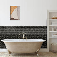 Pegatina De Pared 3D Falsa Drip Tile Autoadhesiva Kuujojo Para Cocina Sala De Estar Y Baño Fácil De Quitar Tamaño 12x12 Pulgadas - details 36