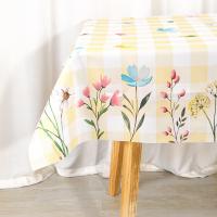 Mantel De Pascua De Poliéster Con Diseño De Conejo Huevos Y Flores Decoración Feliz De Pascua Para Mesa De Comedor Cocina Hogar - details 2