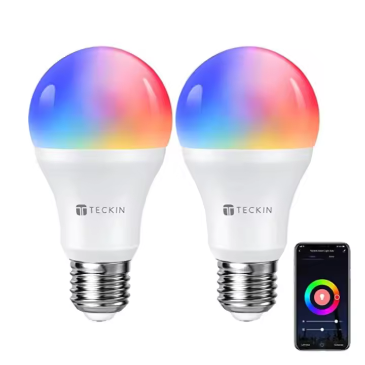 Bombillas LED Teckin RGB Regulables por Wi-Fi 7,5W 800Lm - 1