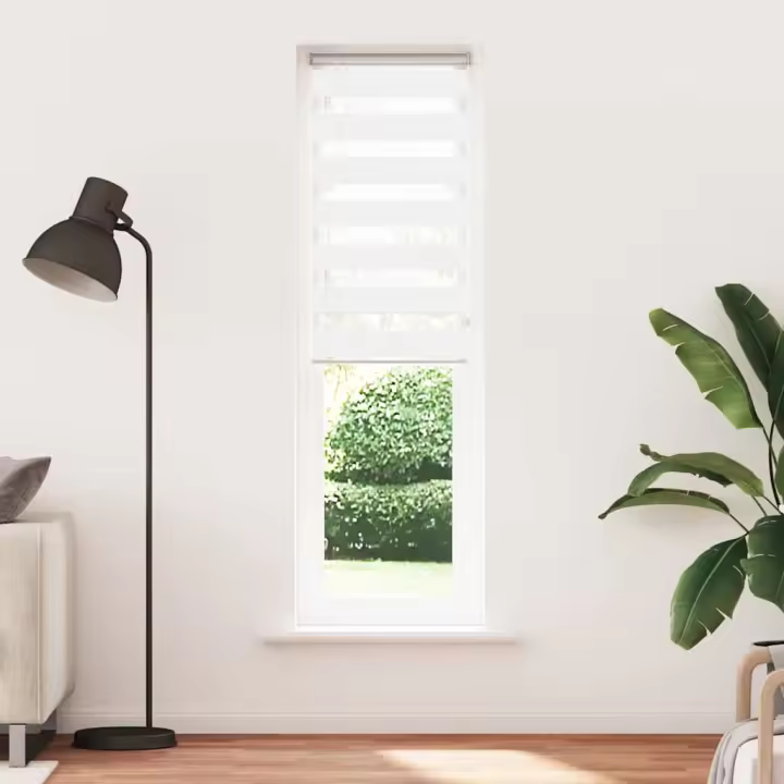 Estor cebra blanco 60x230 cm tejido ancho 55,9 cm poliéster - 1