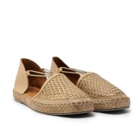 Alpargatas de mujer TOP3 SR25487 041 CAMPING YUTE ELASTICOS PIEL PASADOS BEIG 36008 25V - details 0