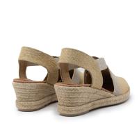 TINA KIZ 7007B ORO Alpargatas de mujer 34933 25V VALENCIANA ELASTICOS BACAL ORO - details 1