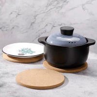 Torchón De Madera De Corcho Redondo Resistente Al Calor Soporte Para Vajilla Y Bebidas Accesorios De Cocina Modernos - details 3